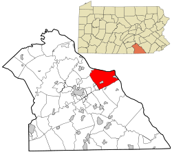 York County Pennsylvania incorporated and unincorporated areas Hellam township highlighted